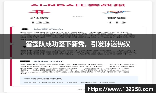 雷霆队成功签下新秀，引发球迷热议